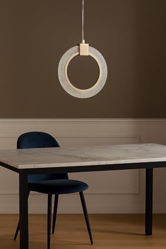 Image of FILLISKA 3 in1 Colour Changing LED Luxurious Hanging /Pendant Light (Acrylic Crystal Gold-MX74)