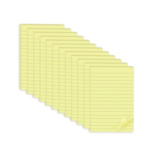 12-Pack-Lined-Sticky-Notes-4x6-inYellow-Large-Notepads-with-LinesRuled-Stickies-Super-Sticking-PowerOffice-School-Memo-Note-PadsPost-on-Windows-DoorsRecyclableEasy-to-Write-onHold-Well (12 Pack) Lined Sticky Notes 4x6 in,Yellow Large Notepads with Lines,Ruled Stickies Super Sticking Power,Office School Memo Note Pads,Post on Windows Doors,Recyclable,Easy to Write on,Hold Well - Image 1