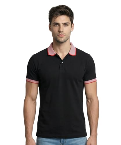 Image of Scott International Men's Cotton Polo T-Shirt | Regular Fit | Breathable & Soft Fabric | Classic Collar with Button Placket | Casual & Office Wear | Summer Essential Polo Tee for Men