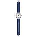 Imagen de Alienwork IK EasyTime Reloj Hombre Mujer Plateado Pulsera de Silicona Azul Marino Blanco Tiempo de Lectura Fácil Cambio Correa con Liberación Rápida Impermeable