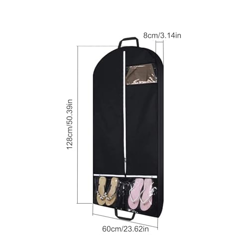 Travel Garment Bag, Large Suit and Dress Storage Organizer, Dustproof Cover with Multiple Pockets Foldable Clothing Protector for Women’s Wardrobe, Closet, Moving, and Trip Organization2