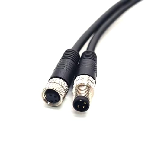 2 Pcs M8 4 Pin Serial Cable Conector Impermeable miniatura 2