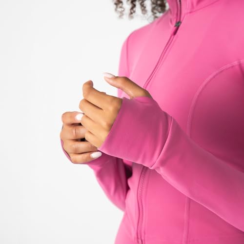 Image of YITTY Active Women's Ultraluxe Full Zip Jacket, Athleisure, 4-Way-Stretch, Thumbholes