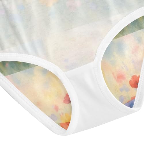Joisal Toddler Girls Underwear 2t Cotton Panties Little Girl Bright Briefs Girls Undies Colorful Wildflowers 5