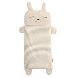 JIAHG Cute Cartoon Baby Sleeping Pillow Soft Buckwheat Hull Filled Neck Support Cushion Toddler Cushion Duck Accompany Sleep Pillow for Unisex Infants Comfy Bedding Bolster