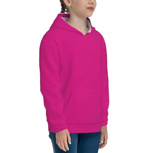 Darkmagenta Kids Pullover Hoodies Boys Sweatshirts Girls Athletic Clothes with Pocket3