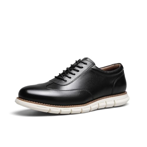 DESAI Mens Casual Leather Shoes Soft Genuine Leather for Relaxed Style and Smooth Wear