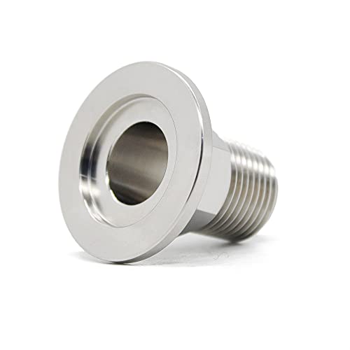 Image of SS304 KF25 NPT Male Adaptor thread 1 /2 inch NW25 KF Male coupling ISO-KF25 X NPT 1 /2 inch
