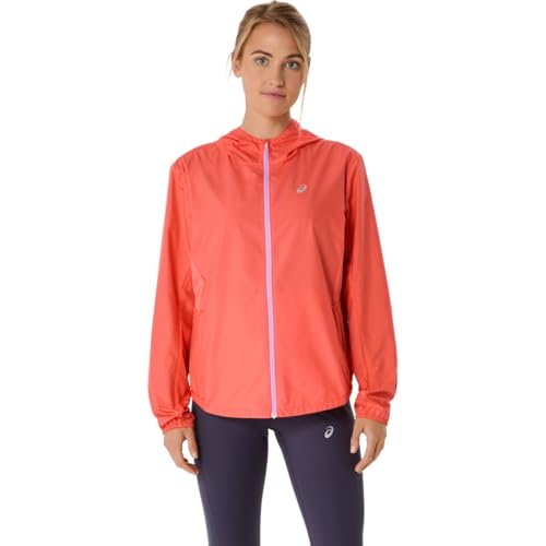 ASICS Women's SILVER JACKET Running Apparel, M, CORAL REEF