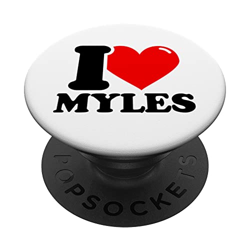 I LOVE Myles PopSockets Swappable PopGrip, Black