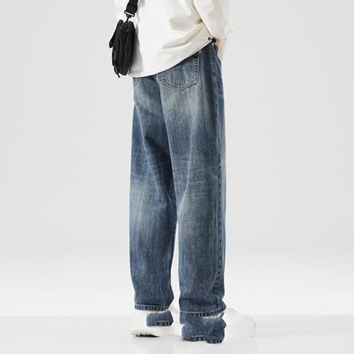 Jeans Pants Trousers Denim Men's Non Stretch High Street Loose Dad Wide Leg3