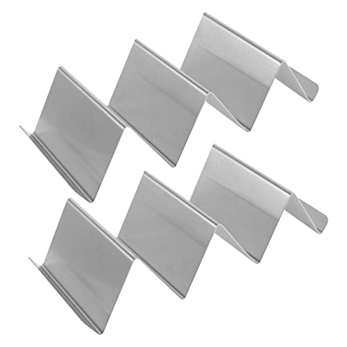 OFFSCH 2Pcs U Shape Stainless Steel Taco Rack Food Clips for Tacos Burritos and Hot Dogs Portable Utensils for Home and Restaurant Use