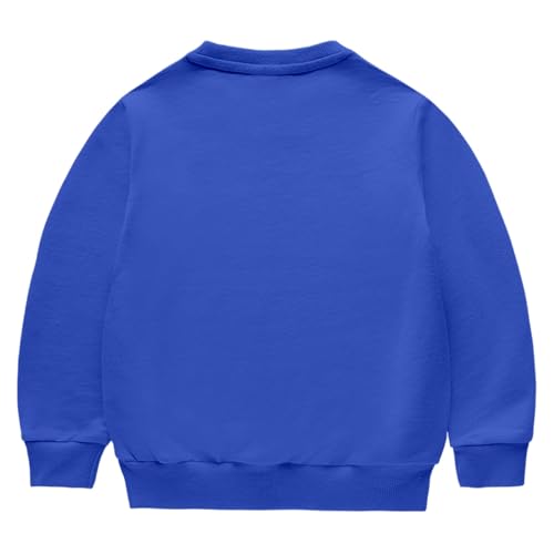 Kids Boys Girls Athletic Outfit Long Sleeve Crewneck Plain Pullover Sweatshirts Elastic Waist Drawstring Pants Set2