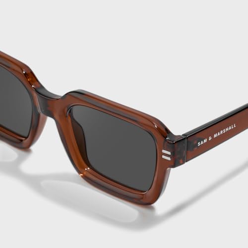 Image of SAM AND MARSHALL ELLIOT UV400 Protected Rectangle Sunglass for Men & Women