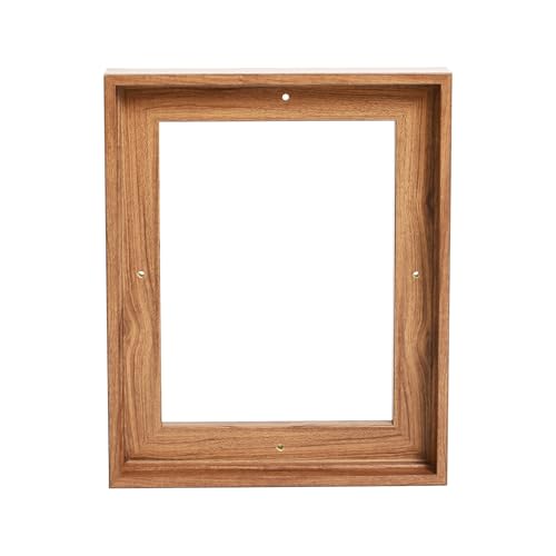 Image of Canvas Floater Frames for Canvas Art 0.8inch Depth Frames for Canvas Painting Floating Frame Plastic Floater Frame for Canvas Prints (BROWN, 16 x 20 inch)