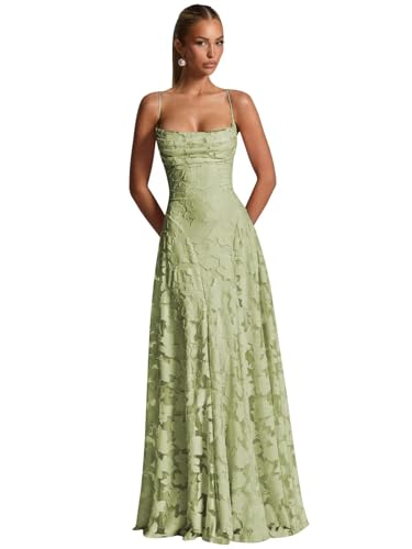 Mollyevers Spaghetti Strap Maxi Bridesmaid Dress