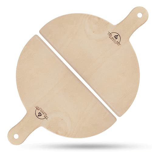 Pizza Paletten Set 30cm Birkenholz Pizzaschaufel Kurz Doppelofen Elektro Profi Zuhause Schamottstein...