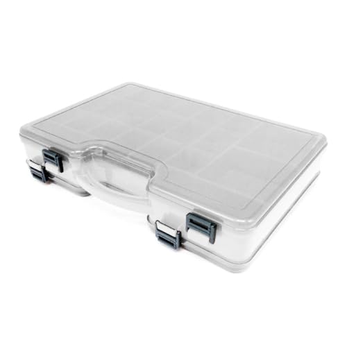 Double Sided Fishing Tackle Box With Removable Dividers Fishing Baits Storage Box Fishing Tool Case Lures Container Plastic Fishing Tackle Box Waterproof Fishing Equipment Box Large Capacity Fishing