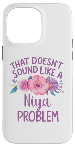 Niya Personalized Cute Flower Girls Niya Name スマホケース iPhone 14 Pro Max 用