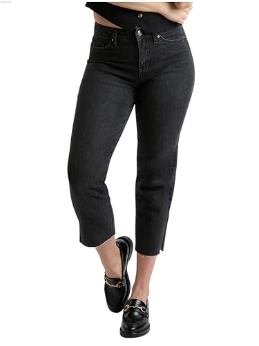 Royalty For Me Womens Women's High Rise Straight Leg Jeans with Tummy Control
