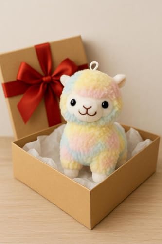 Image of SCOOBA pastal Fabric Small Alpaca Sheep Animal Soft Toy Random Color 20cm Height(Alpaca)