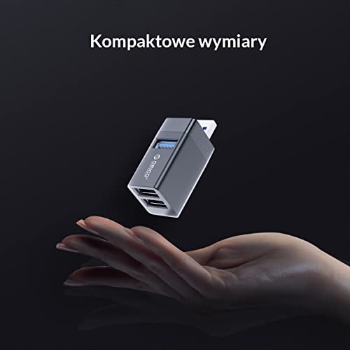 Orico Mini Hub USB 3.1 Gen1 | Piccolo hub senza cavo | 2* porte USB 2.0, 1* USB 3.1 5 Gbit | hub per laptop, TV, tastiera, mouse del computer, adattatore Bluetooth | nero - Hub USB - Immagine 8