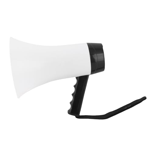 Megáfono Portátil Bullhorn 30W Sonido Fuerte Grabación 300S para Organizadores de Juegos 10 Horas de Batería 485g Negro 7.9in