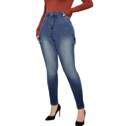 Plus Size Skinny Jeans for Women Stretchy Jeans for Women High Waisted Curvy Jean for Womens Embroidered Pockets2