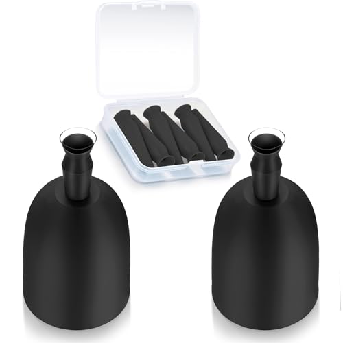2 Pack Contact Lens Inserter Storage Stand + 6 Pack Vented Scleral Lens Inserters Black PLA Carry Case & Light-Guided Base for Scleral RGP & Specialty Contact Lenses (Lenses Not Included)