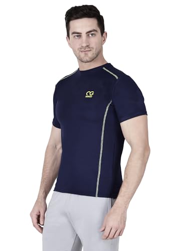 Image of Men Round Neck Half Sleeve Regular Comfort Dry-Fit Activewear Sports T-Shirt Pack of 1 Multicolour