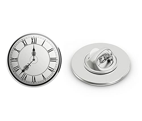 Classic Roman Numeral Analog Watch Face Clock Round Metal 0.75