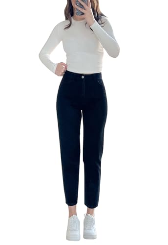 Straight Leg Jeans for Women Trendy High Waisted Stretch Ankle Denim Pants