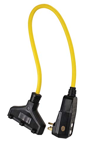 Prime GF420802 Sjtw Triple Tap Adapter with Gfci Plug, 125 V, 3, 1875 W