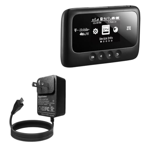 BoxWave Charger Compatible with T-Mobile 4G LTE Hotspot Z915 - Wall Charger Direct (15W), Rapid Charge Your Device with Built-in 3ft Cable