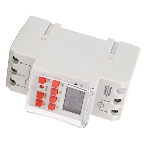 Programmateur Pour Chauffe Eau Électrique, Interrupteur Horaire, Commutateur de Minuterie Numérique 30 A Affichage LCD de Minuterie 1 Seconde Programmateur Digital Relais Temporisé 220V
