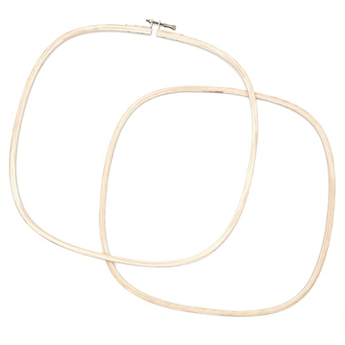 Image of EmbroideryMaterial Wooden Square Embroidery Hoop Ring Frame (11.13 x 11.13 Inch) with Brass Screw | for Cross Stitch, Sewing, Craft Work, Aari Work & Hand Embroidery (1 Piece)