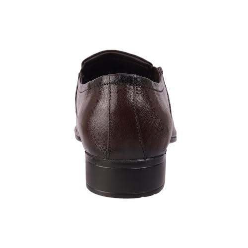 Image of Metro Men Leather Formal Low Heel Slip On Shoes