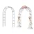 7.9 Ft H x 4.6 Ft W 2 Pack Metal Pergola Arbor,Assemble Freely 3 Sizes,for Various Climbing Plant Wedding Garden Arch