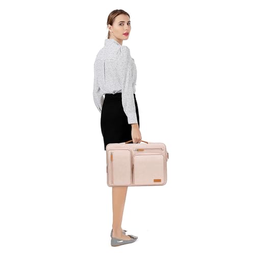 Image of MOSISO 360 Protective Laptop Case 15 inch, 15 inch Laptop Sleeve Compatible with MacBook Air M4 M3 M2 2025 2024 2023, Dell XPS Plus, Side Open Carrying Case with 4 Zipper Pockets&Handle, Khaki