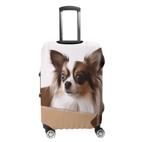 Papillon in The Box Luggage Cover, Washable Elastic Suitcase Cover Protector Fit 18-32 Inch Luggage4