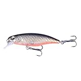 1Pc Hengjia Luminous Sinking Elritze Wobbler Angelköder 6CM 4.3G Künstliche Harte Köder Bass Fishing Tackle Pesca (Color : 11)