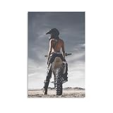 Sexy Biker Girl Hot Girls on Motorcycles Room Aesthetics Posters Canvas Posters Bedroom Decoration Sports Office Decoration Gifts Wall Art Decoration Printing Posters 12x18inchs(30x45cm)