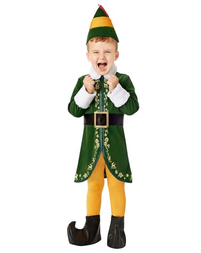 Disfraz completo Buddy the Elf para niños 5T-6T