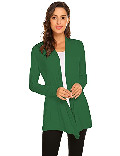 Image of Newchoice Womens Casual Lightweight Long Sleeve Cardigan Soft Drape Open Front Fall Dusters (S-3XL)