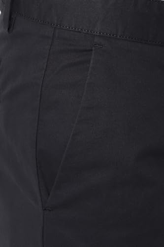 Image of Allen Solly Solid Cotton Blend Regular Fit Mens Casual Trousers