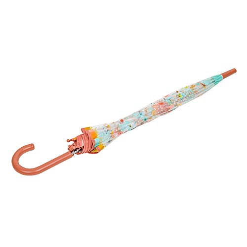 DJECO Mommy & Me Umbrella Little Flowers - Adult Size, Safety Pink - Image 4