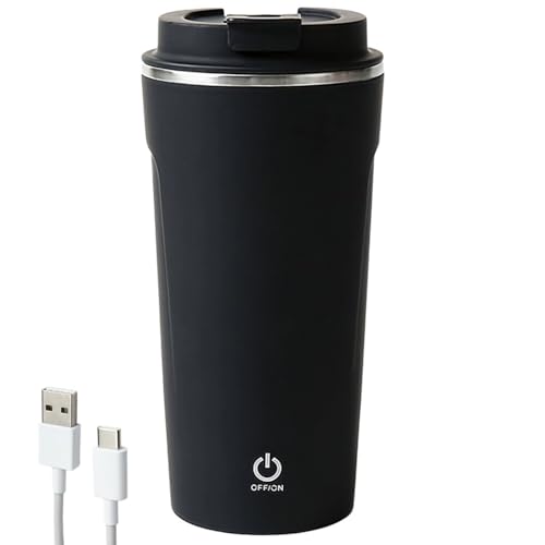 Chewtoyo Hot And Cold Beverages Auto Stirring Coffee Mug - 400Ml Self Mixing Cup With Stainless Steel, Usb Rechargeable, Leak-Proof Lid, One-Touch Operation