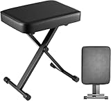 GREENSAPPIRE Klavierhocker Höhenverstellbar Faltbarer Klavierstuhl mit Gepolsterter Sitzfläche, Tragbarer Keyboardhocker aus Stahl, rutschfest & Stabil