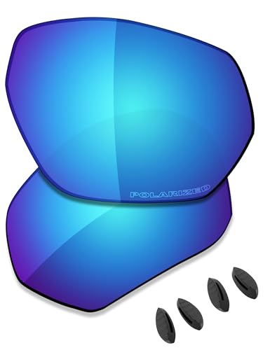 Image of Saucer Premium Replacement Lenses & Nosepads for Oakley Plazma OO9019 | Plazma Asian Fit OO9019A Sunglasses High Defense - Glacier Blue Polarized