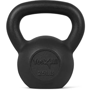 Yes4All 5-80 lbs Cast Iron Kettlebell for Dumbbell Weights Exercises, Gym, Full Body Home Workout Equipment, Push up, Grip and Strength Training
